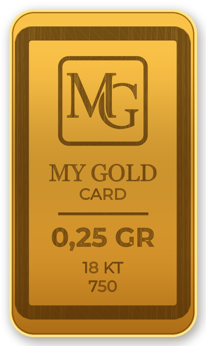 0,25 grammos My Gold Card aranylapka